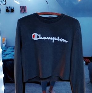 Cropped champion crewneck